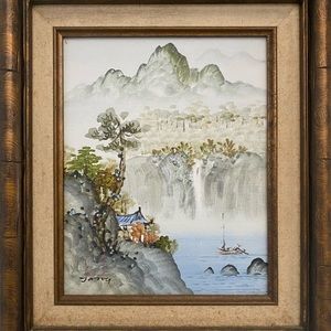 Magnificent vintage Asian Oil painting signed